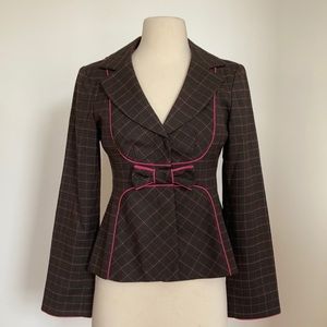 Nanette Lepore Plaid Suit Jacket / Size 2